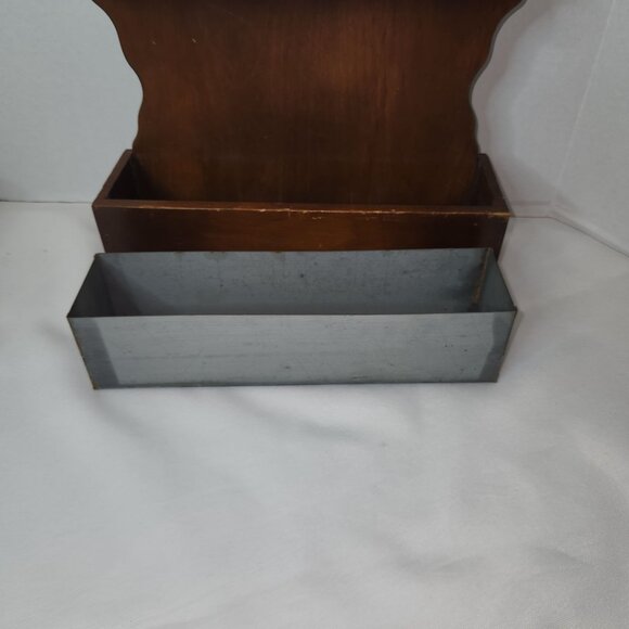 Vintage Wooden Wall-Mounted Souvenir Collector 12 Spoon Rack with Metal Tray - Picture 5 of 7